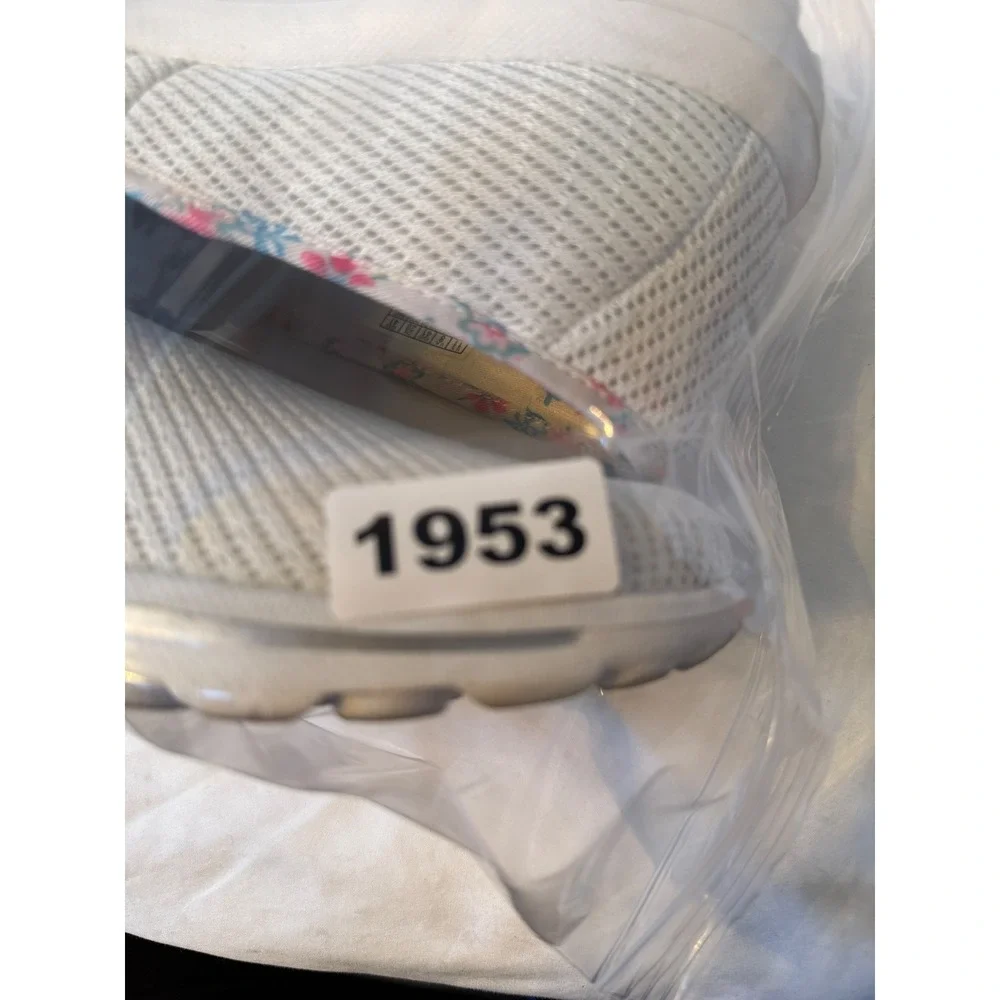 Skechers GOwalk Joy White Mesh Floral Slip On Walking Shoes 124174 Womens 11